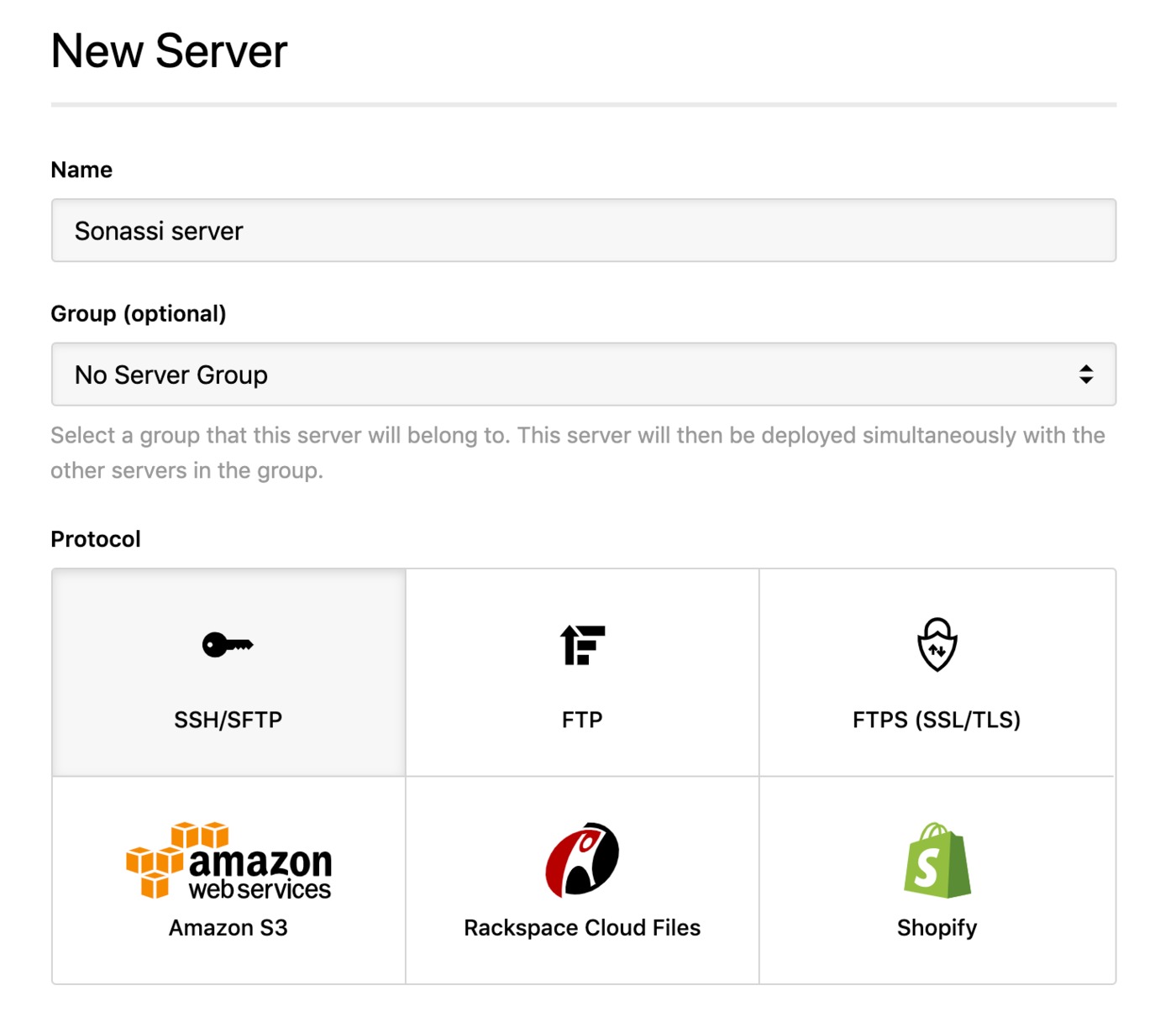 Sonassi - SSH server