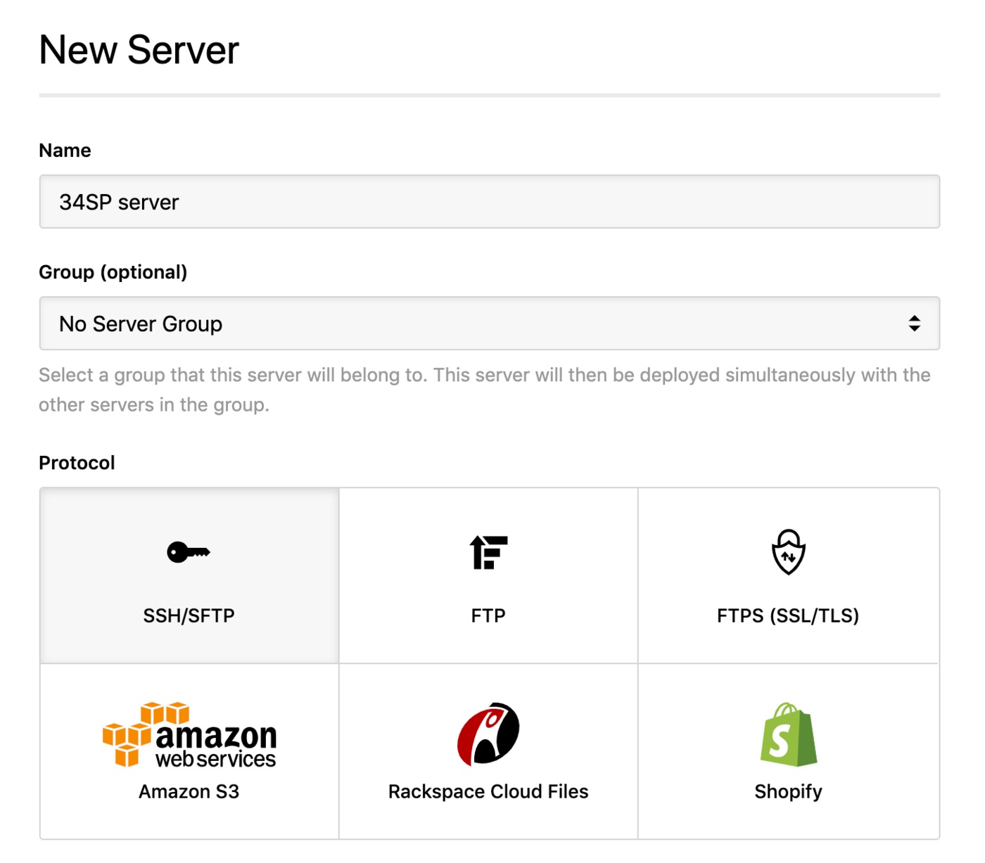 34SP - SSH server