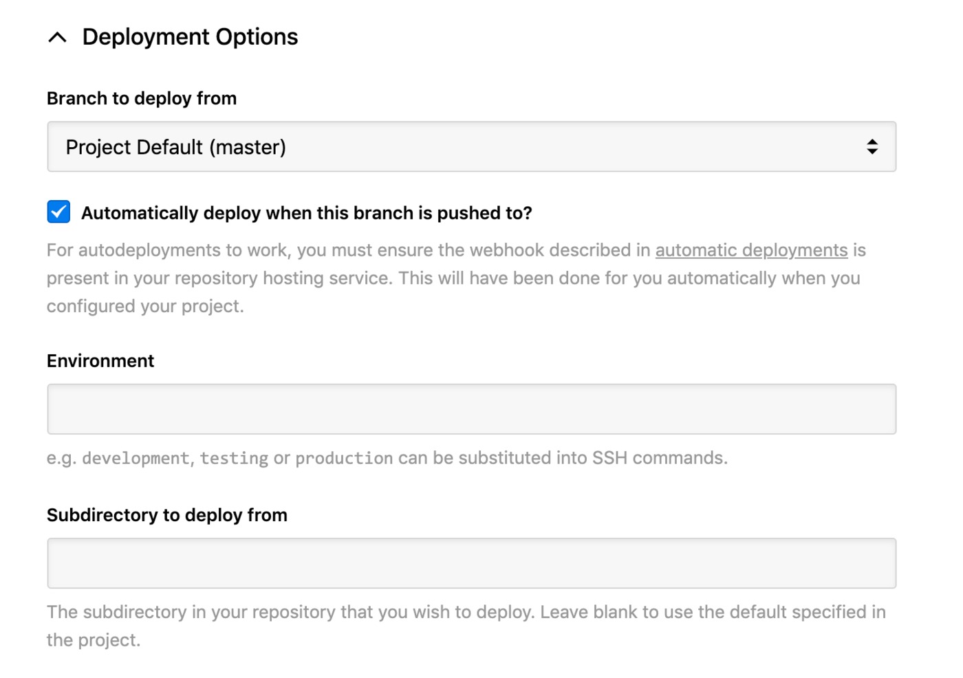 Cloudways - Deployment options