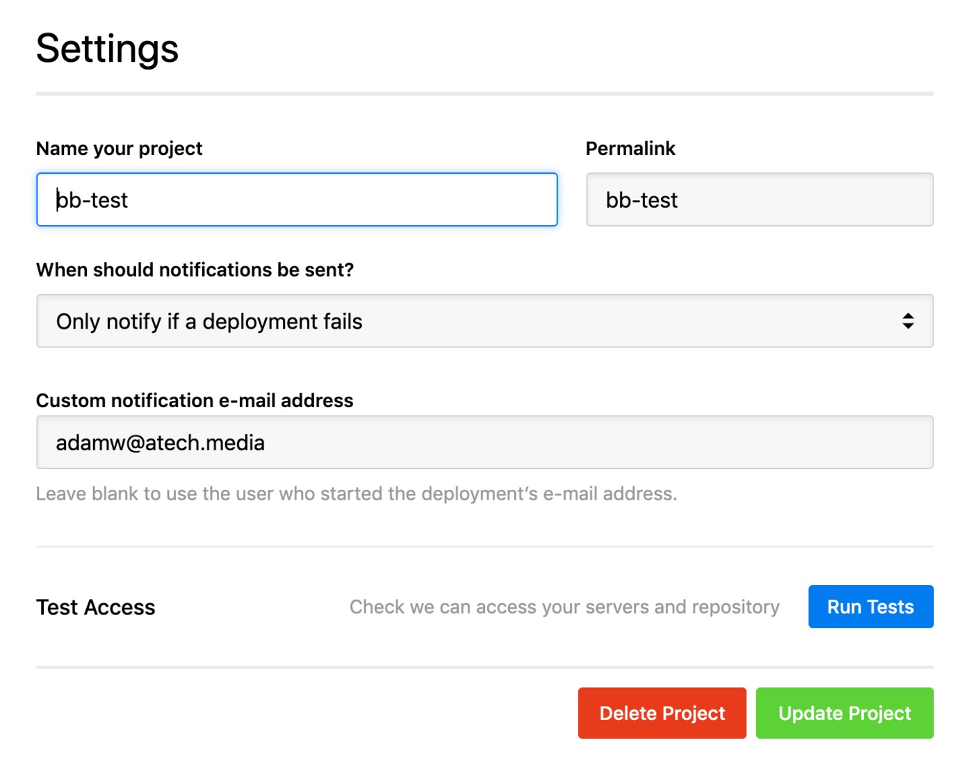 Repository Settings