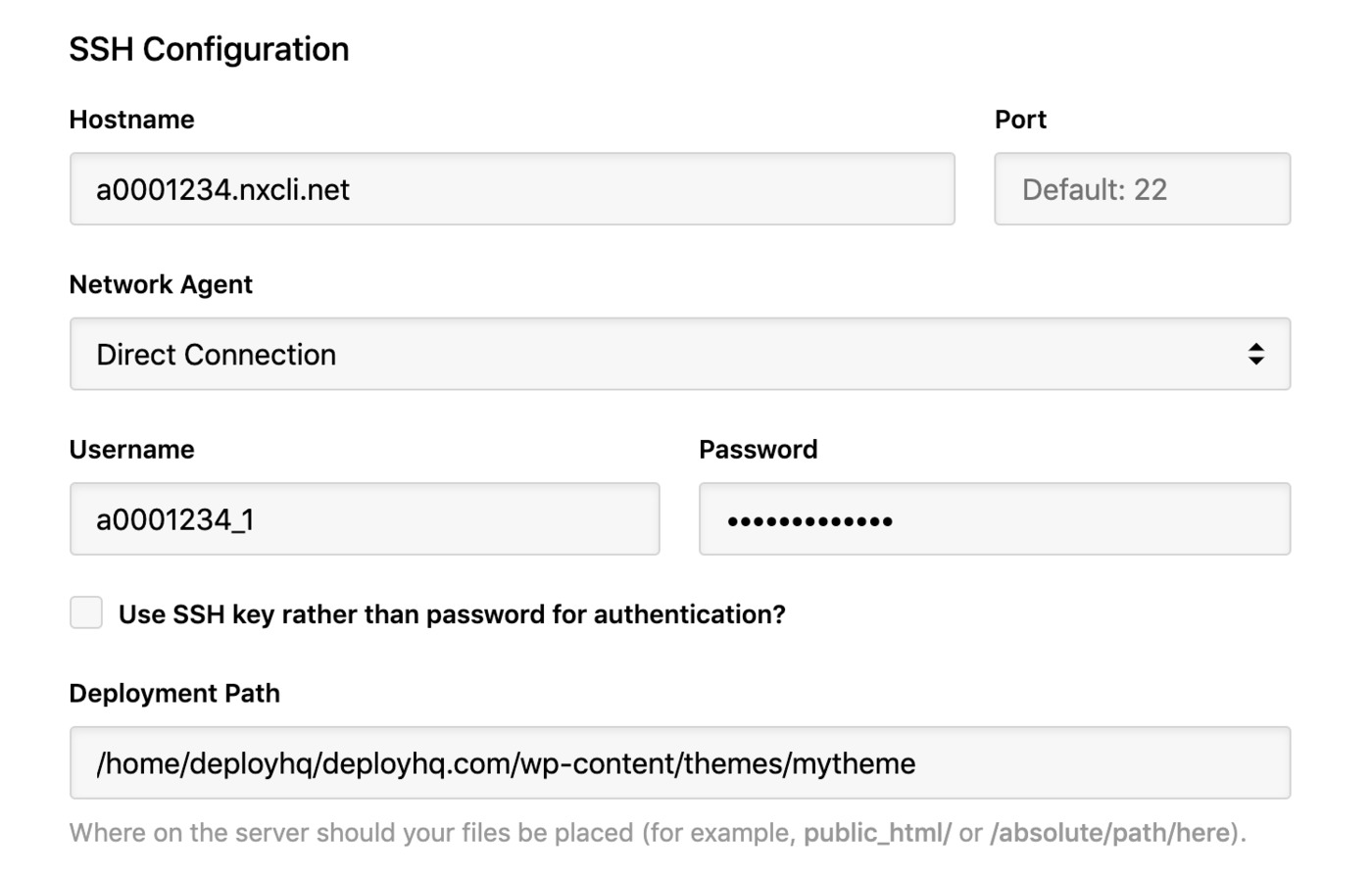 Nexcess - SSH details