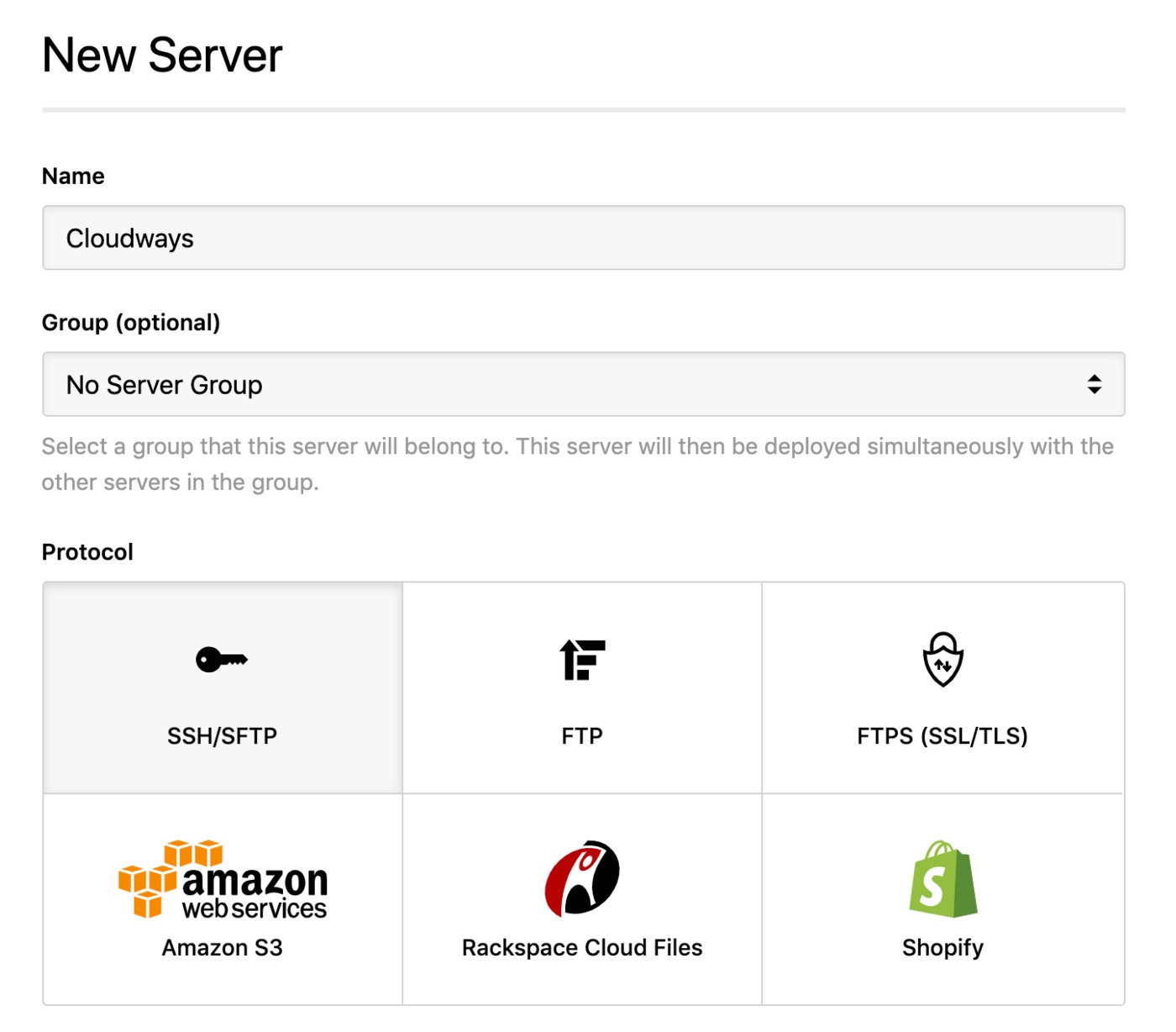 Cloudways - new SSH server