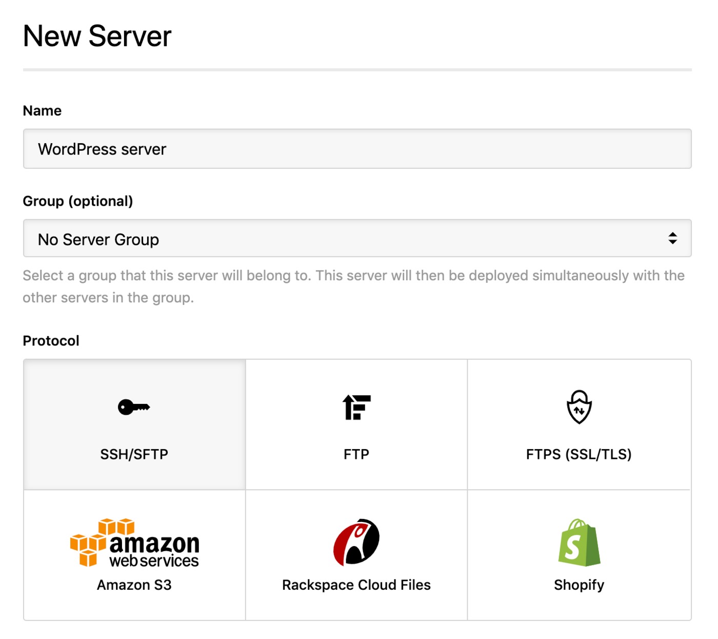 New WordPress server