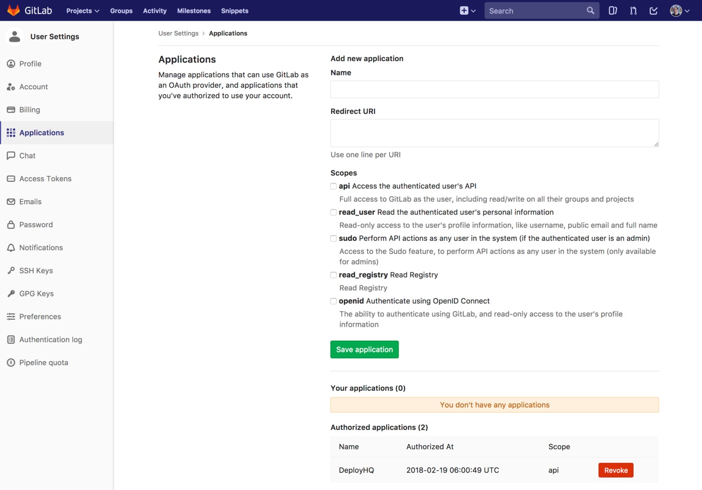 Revoke GitLab access