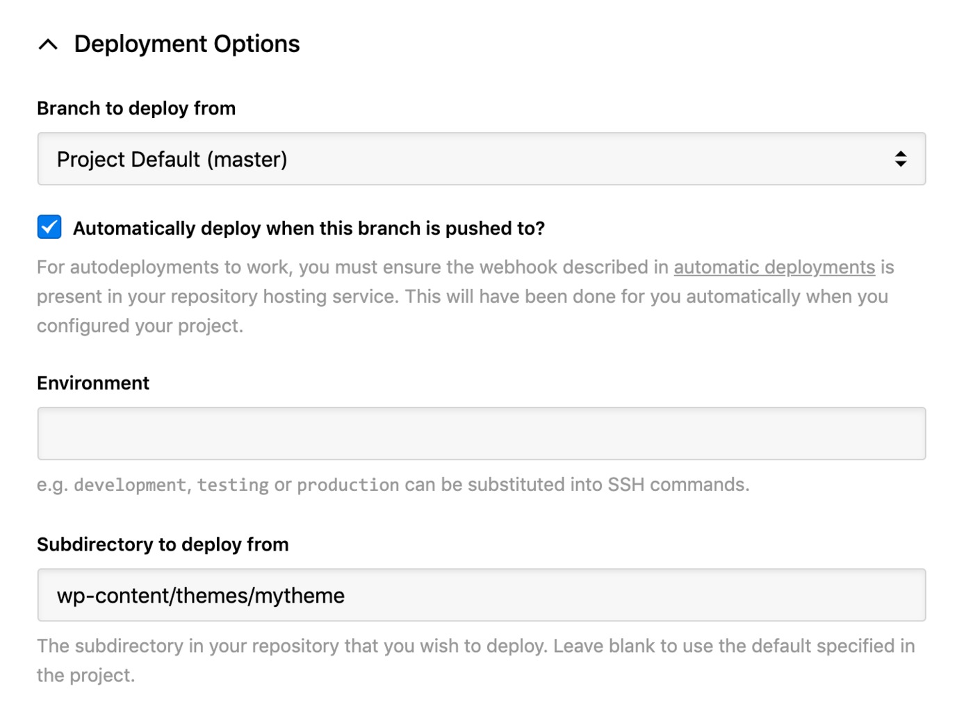 Nexcess - deployment options