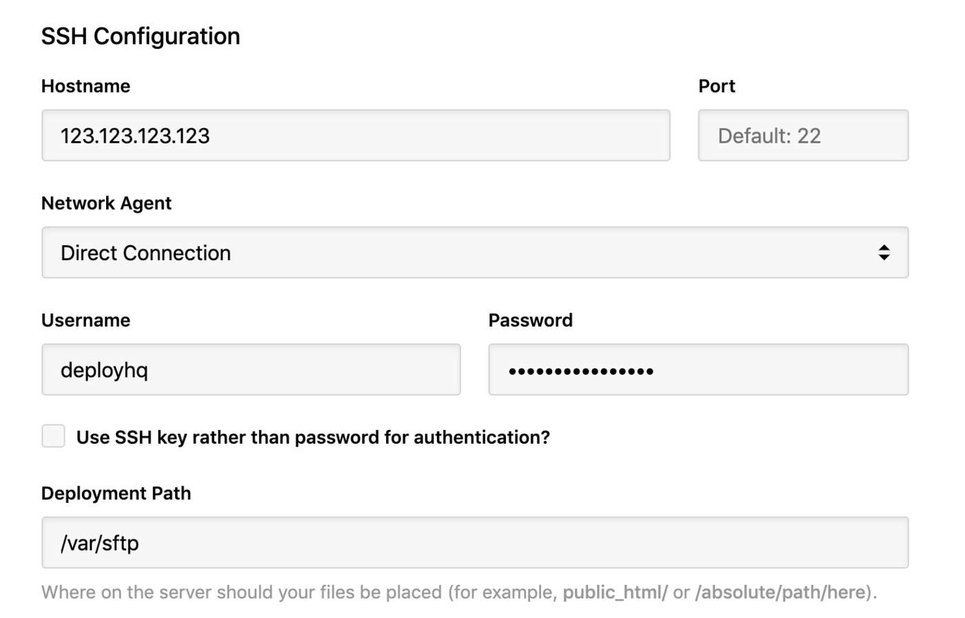 DigitalOcean - SSH details