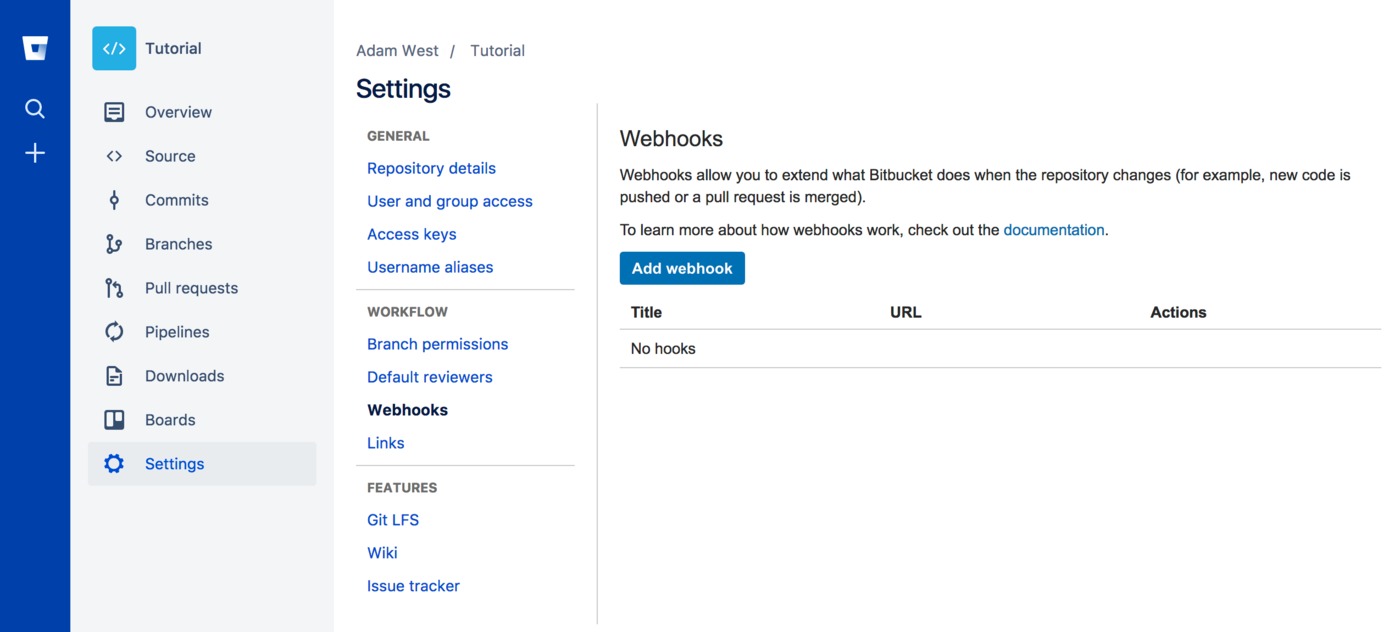Bitbucket Webhooks