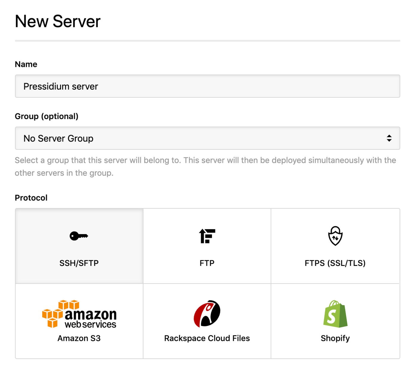 Pressidium - SSH server