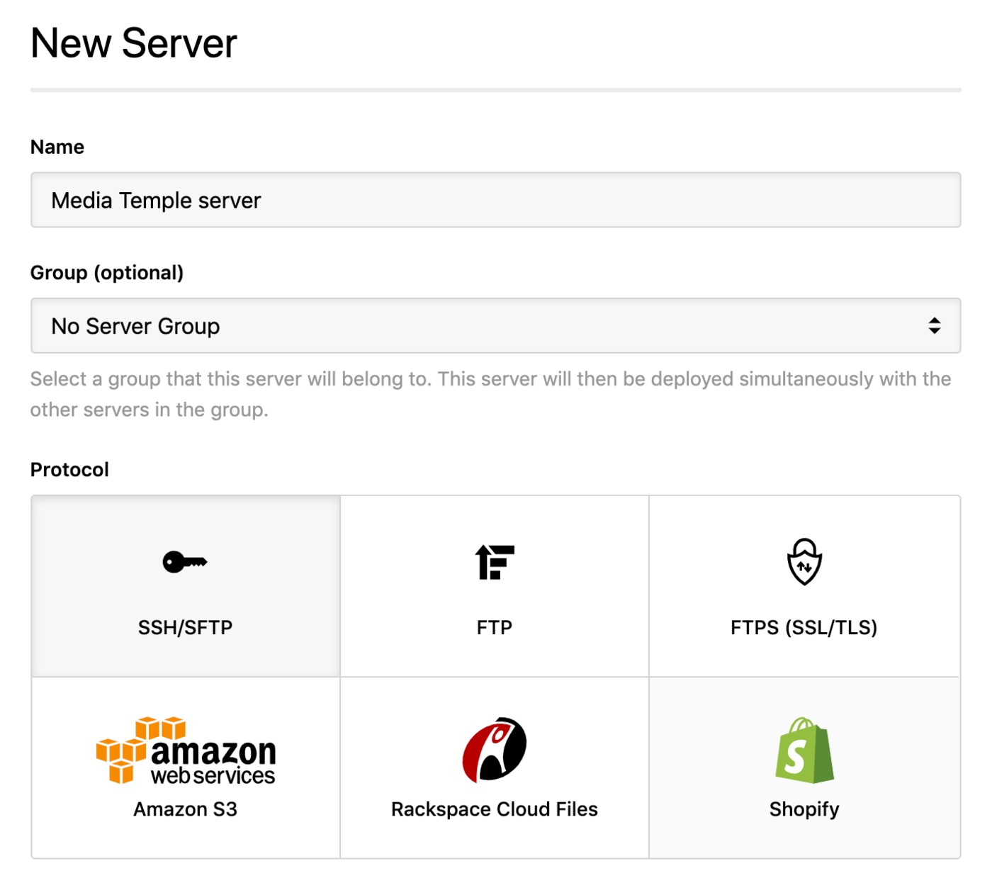 Media Temple - SSH server