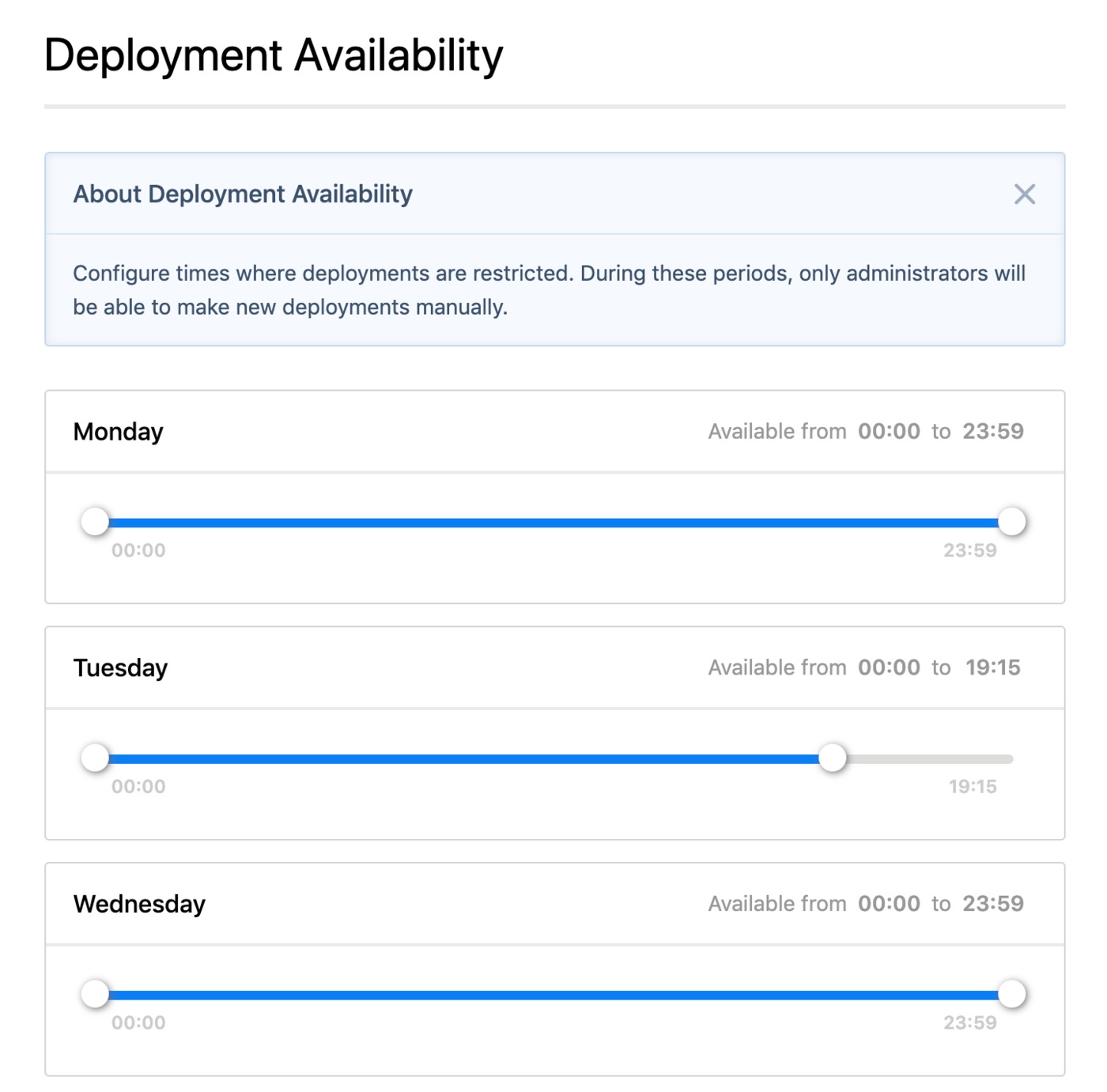 Deployment availability