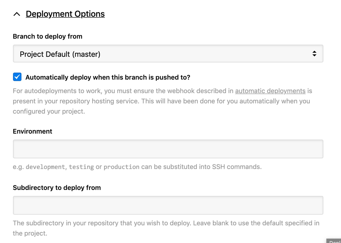 WordPress deployment options