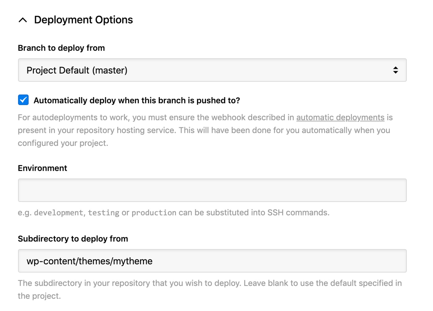 EasyWP - deployment options